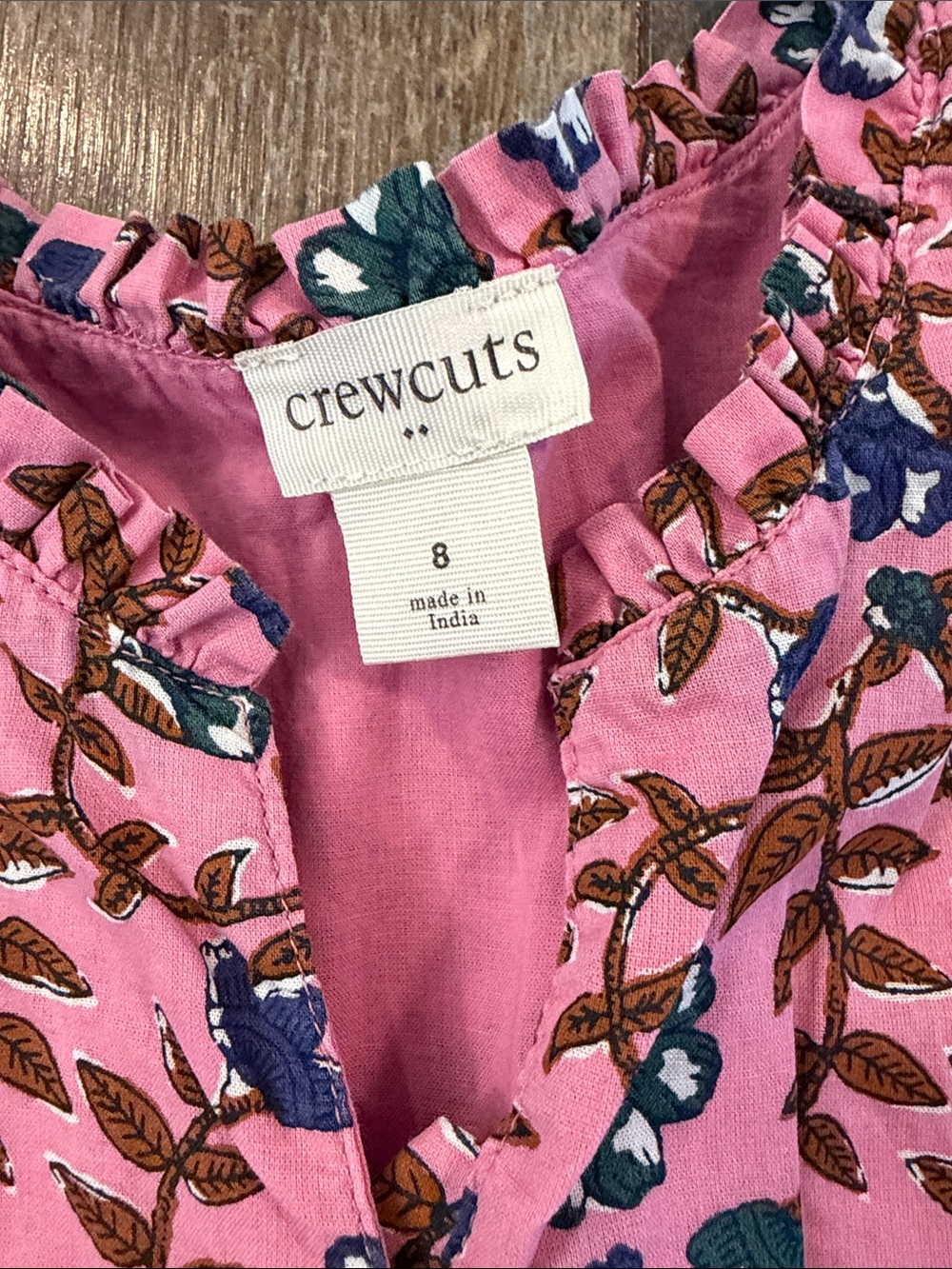 Crewcuts Pink Floral Ruffle Sleeve Tiered Dress - Picture 2 of 14